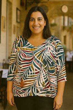 Picture of CURVY GIRL V NECK TOP